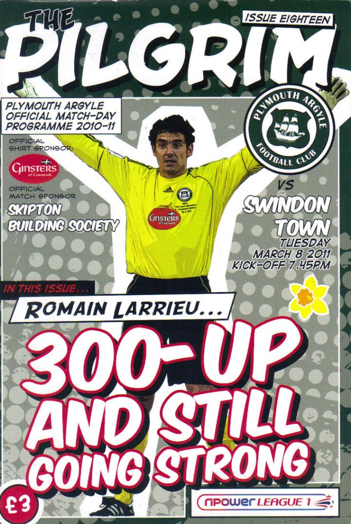PLYMOUTH ARGYLE v SWINDON TOWN 2010/11
